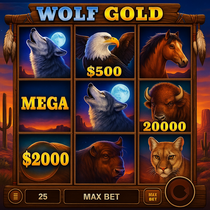 OnlySpins - Wolf Gold Slot - Jackpot Pokie Game